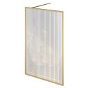 Amien Brushed Gold Fluted Glass Bath Screen 1500x800mm