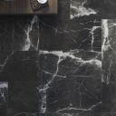 Glacier Black Marble Gloss Porcelain Tile 900x900mm