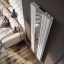 Corex White Vertical Mirror Radiator - 1800x500mm