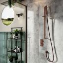 Liva Brushed Bronze Concealed Shower Valve & Slide Rail