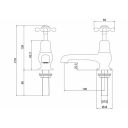 Burlington Claremont Gold Basin Pillar Taps 5"