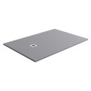 Peoria Grey Slate Effect Rectangle Shower Tray 1600x700mm