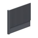 Wish Ribbed Charcoal End Bath Panel & Corner Post