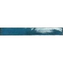 Capri Blue Gloss Ceramic Brick Tile - 400x50mm