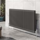 Upton Grey Double Horizontal Column Radiator 600x785mm