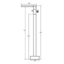 Cairo Chrome Freestanding Waterfall Bath Shower Mixer Tap - dimensions