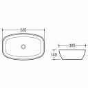 Nagato White Curved Countertop Basin SPEC