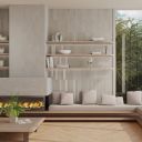Prezza Beige Decor Line Matt & Glossy Porcelain Brick Tile - 100x300mm