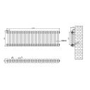 Upton White Triple Horizontal Column Radiator 400x1370mm