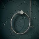 Moray Chrome Knurled Towel Ring