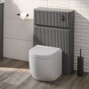 Wish Ribbed Charcoal WC Unit