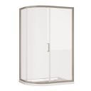 Fabio Brushed Nickel Sliding Shower Door Quadrant 1000x800mm