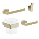 Elora Brushed Gold 4-Piece Bathroom Accessory Set