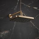 Flint Champagne Gold Square Rainfall Shower Head & Arm