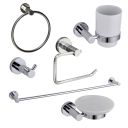 Round Chrome 6-Piece Bathroom Accessory Set
