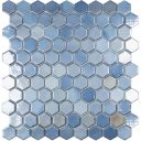 Lyra Hexagon Dark Blue Mosaic 307x317mm