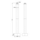Warwick Brushed Nickel Traditional Bath Shower Mixer Tap on Standpipes