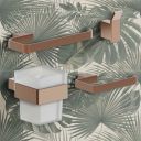 Elora Brushed Bronze 4-Piece Bathroom Accessory Set