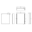 Lemer Motion Sensor Illuminated LED Mirrored Cabinet 550x700mm