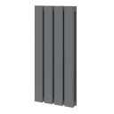 Perth Grey Double Vertical Flat Panel Radiator 600x272mm