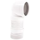 McAlpine 90 Flexible Bend WC Connector - WC-CON8F