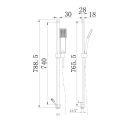Flint Shower Slide Rail Spec Drawing