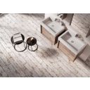 Levik White Wood Effect Porcelain Tile 200x1200mm