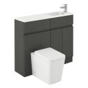 Hudson Charcoal Combination Vanity Basin & WC Unit 1000mm
