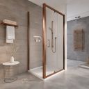Fabio Brushed Bronze Shower Side Panel