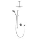 Aqualisa Quartz Touch Concealed Smart Shower With Adjustable Head and Fixed Ceiling Head - Gravity Pumped