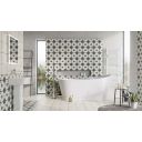 Modern lifestyle image of the Tadeo Freestanding Acrylic Bath 1720x790mm side profile