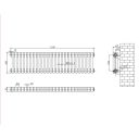 Upton White Double Horizontal Column Radiator 300x1190mm