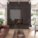 Bergamo Black Porcelain Brick Tile 75x300mm