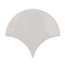 Pescara Ceramic Grey Fan Tile 150x134mm
