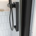 Fabio Black Sliding Door Shower Enclosure & Shower Tray
