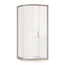 Fabio Brushed Nickel Sliding Shower Door Quadrant 800x800mm