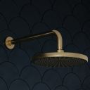 Moray Champagne Gold Round Shower Head 250mm