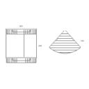 Brushed Bronze Double Corner Shower Basket