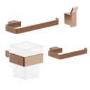 Elora Brushed Bronze 4-Piece Bathroom Accessory Set