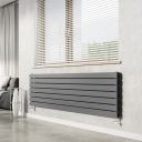 Perth Grey Single Horizontal Flat Panel Radiator 610x1600mm