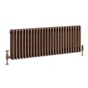 Clement Antique Copper Triple Horizontal Column Radiator - 400x1190mm