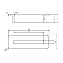 Black Rectangle Basin Overflow Cover