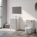 Wish Ribbed White WC Unit