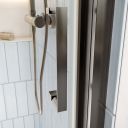 Fabio Gunmetal Sliding Shower Door Quadrant 900x900mm