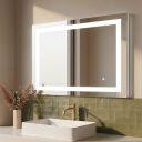 Feechi White & Blue LED Light Backlit Mirror 800x600mm