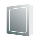 Manor Single Door Illuminated LED Mirrored Wall Bathroom Cabinet 500x630mm