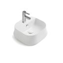 Amalfi White Square Countertop Basin