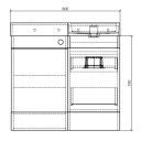 Summers Titanium Grey Right Hand Combination Vanity Basin and WC Unit 900mm
