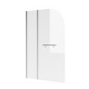 Moxby Double Curved Bath Screen with Towel Rail