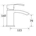 Satori Chrome Basin Mixer Tap & Waste dimensions